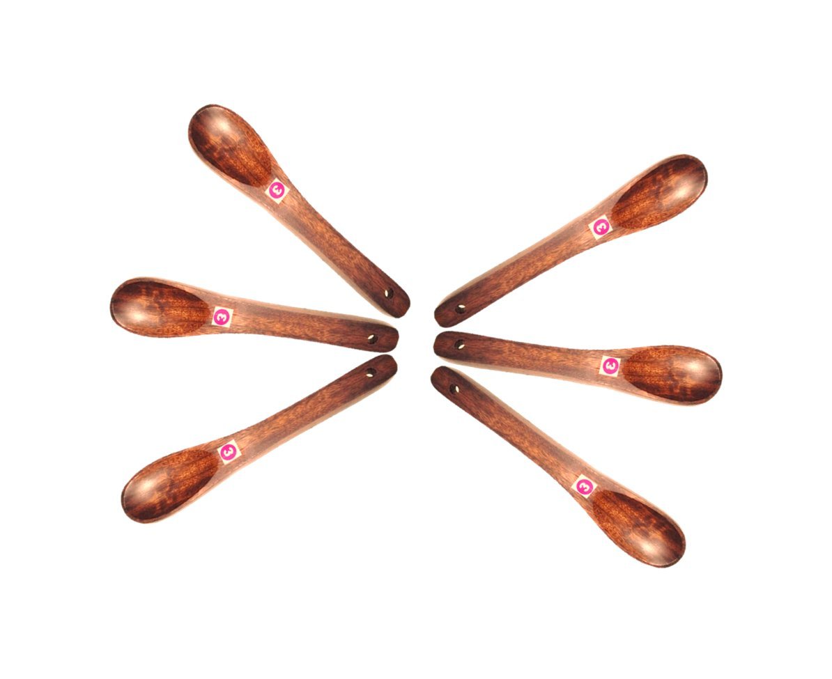 ARMAN SPOONSWooden Tea Spoon 17cm Long, Set of 6 Piece - Royal
