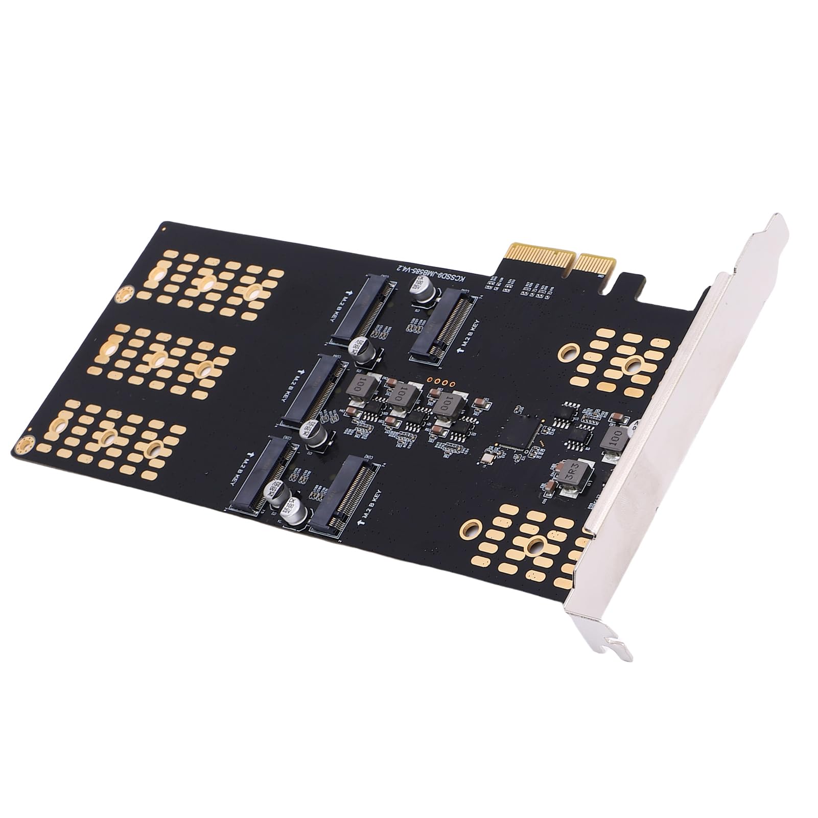 Bewinner M.2 PCIE do SATA SSD Adapter 5-Bay Karta Ekspansji dla 2280 2260 2242 2230 SSD-Szybkie Interfejs M.2 z obsługą Wielu Obwodów
