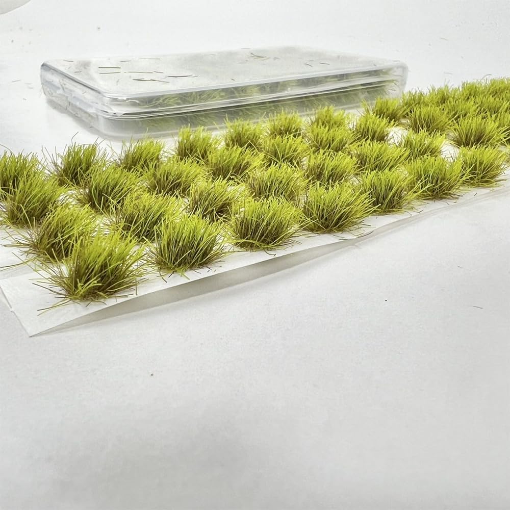 32 PCS Ciuffi d'erba Modello di terreno a mini ciuffi Modello di ciuffo Erba statica Kit erba resina statica scenario modello per la decorazione fai da te di paesaggi ferroviari e di treni