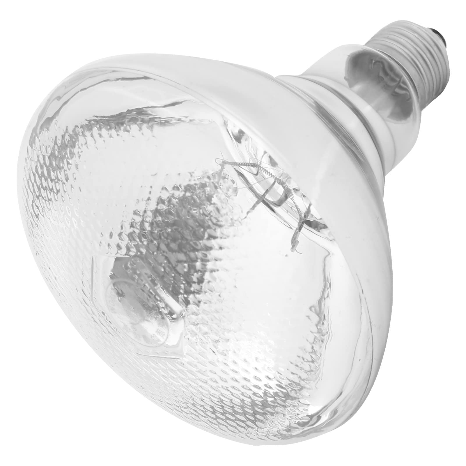 Akozon Lampada riscaldante per allevamento, lampada riscaldante per allevamento da 250 W Lampadina per isolamento a infrarossi a temperatura regolabile 220 V‑240 V (vaiolatura in vetro bianco AR38) An