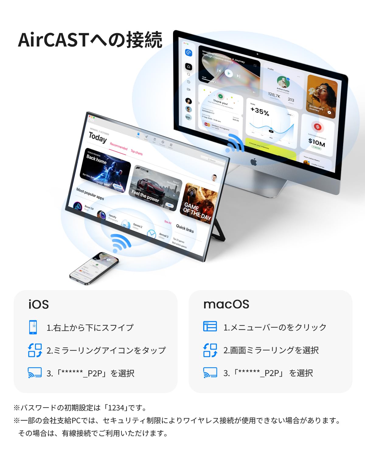 Amazon.co.jp: 【Amazon限定モデル】ワイヤレス モバイルモニター 15.6