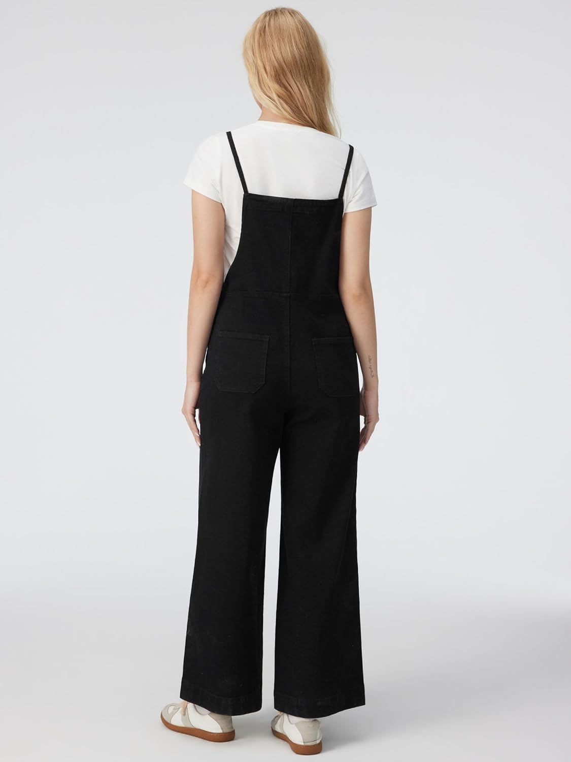 CIDER Overalls for Women Denim Jumpsuits Adjustable Strap Baggy Wide Leg Jean Overalls with Pockets