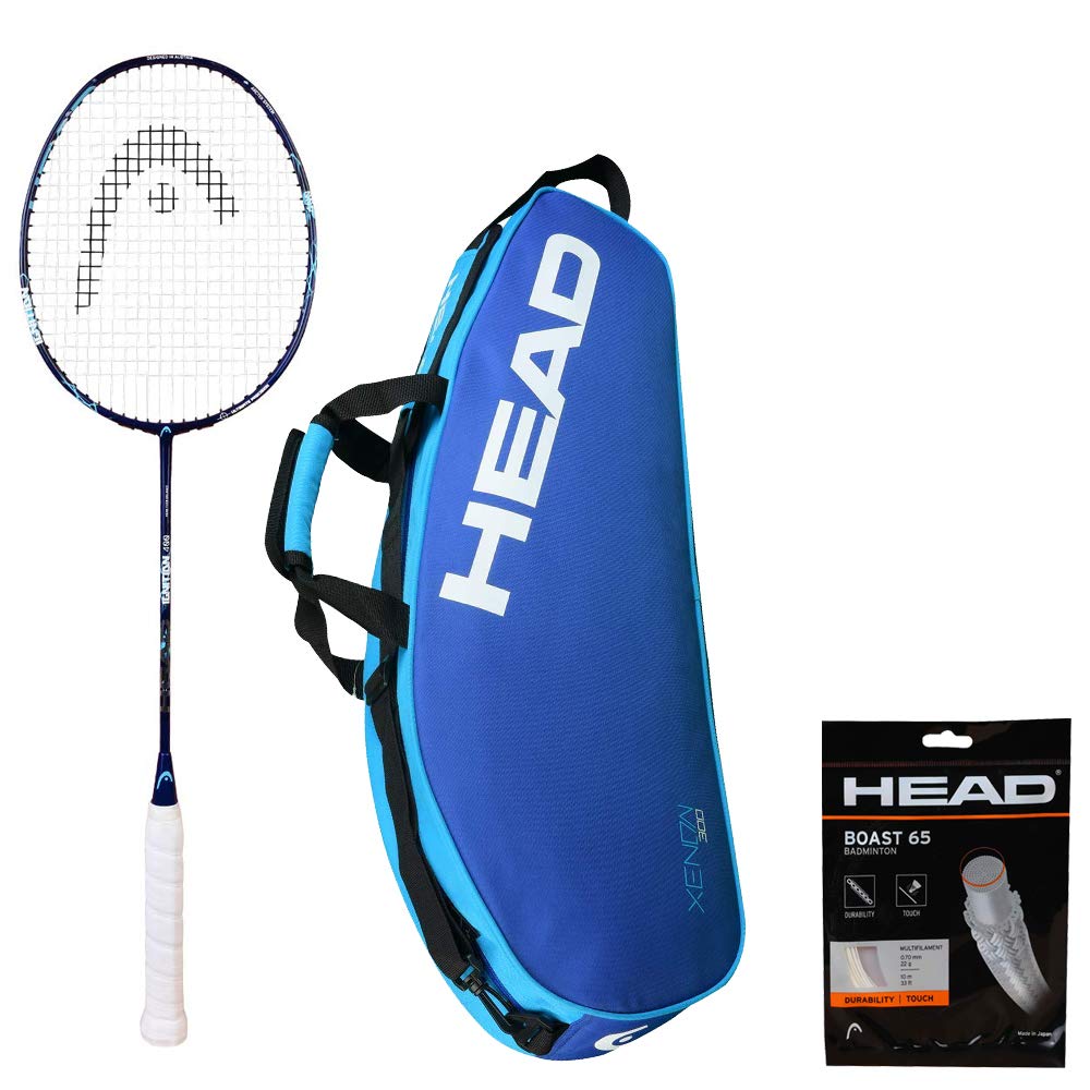 HEAD IGNITION 400 BADMINTON RACKET WITH KITBAG XENON 300 AND BOAST 65 BADMINTON STRING ORANGE-image-10