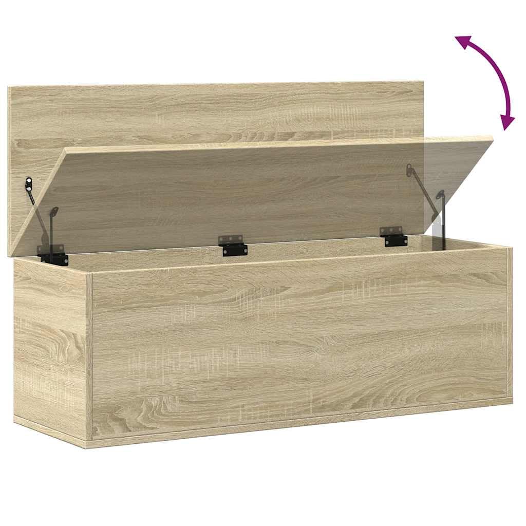 Truhe Sonoma-Eiche, 102x35x35 cm, Holzwerkstoff, vielseitige Aufbewahrungsbox, für Zuhause, Büro, Spielzeug