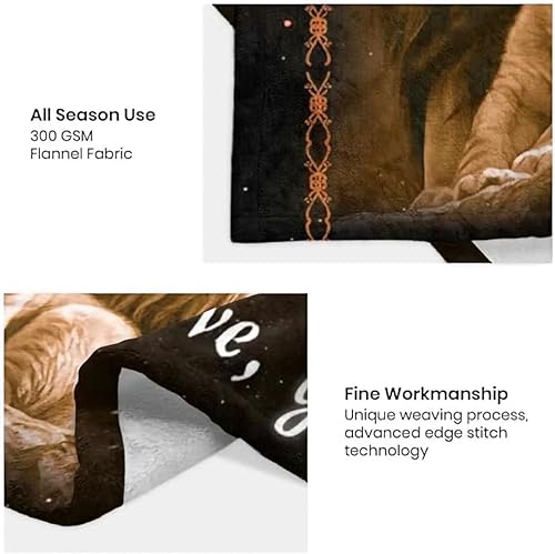 Miniatura 6 de Manta personalizada de león con nombre, regalo para hijo de mamá para cumpleaños de hijo con aliento positivo y valiente, para sofá, dormitorio,