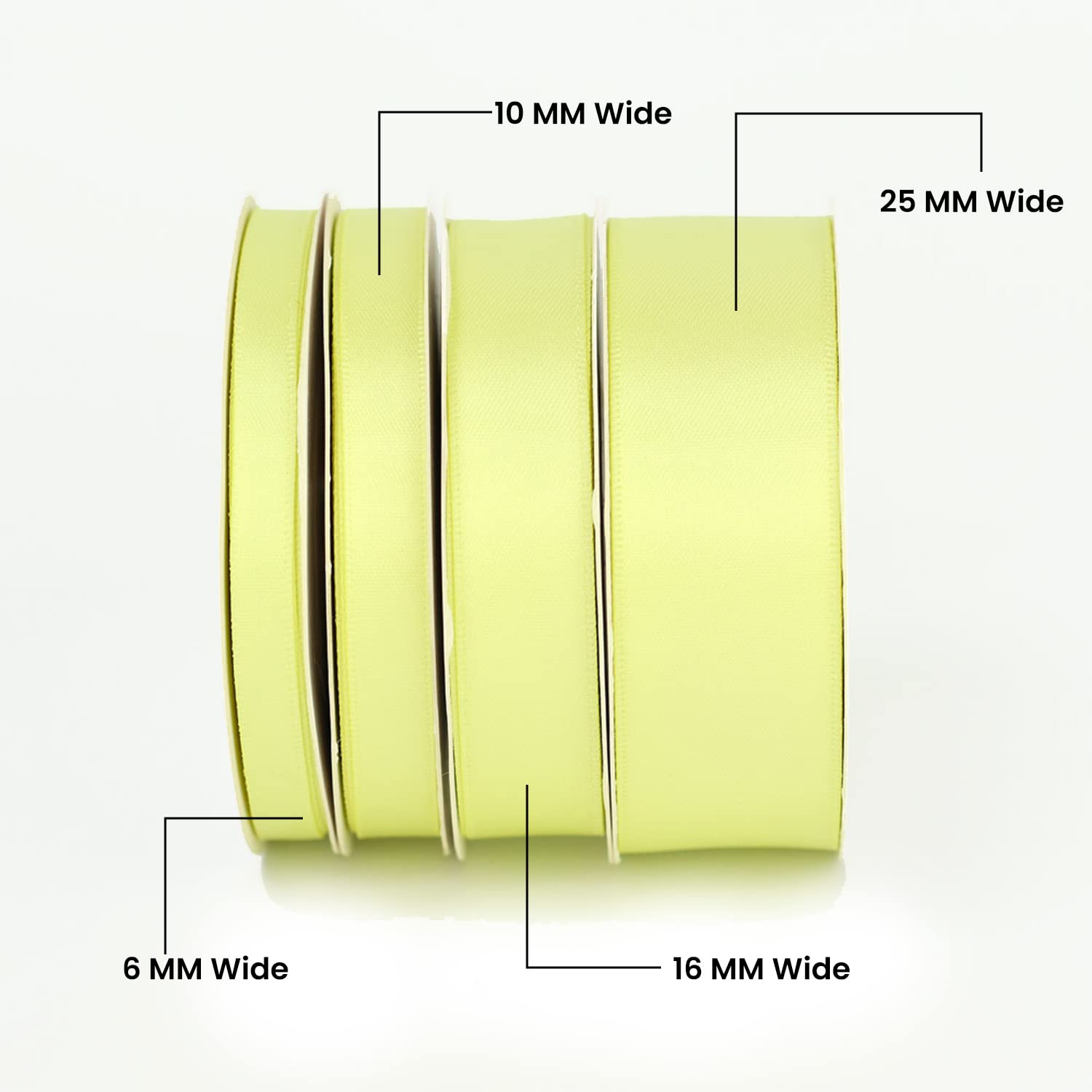 Double Sided Satin Ribbon, 27 Solid Colours, 10 Metre Reel, Fabric Ribbon for Gift Wrapping Cake, Wedding Party Decoration - Image 2