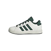 adidas Grand Court Lifestyle Tennis Lace-up Shoes, Scarpe Unisex – Adulto, Bianco Sporco Collegiate Verde Nucleo Nero, 38.5 EU