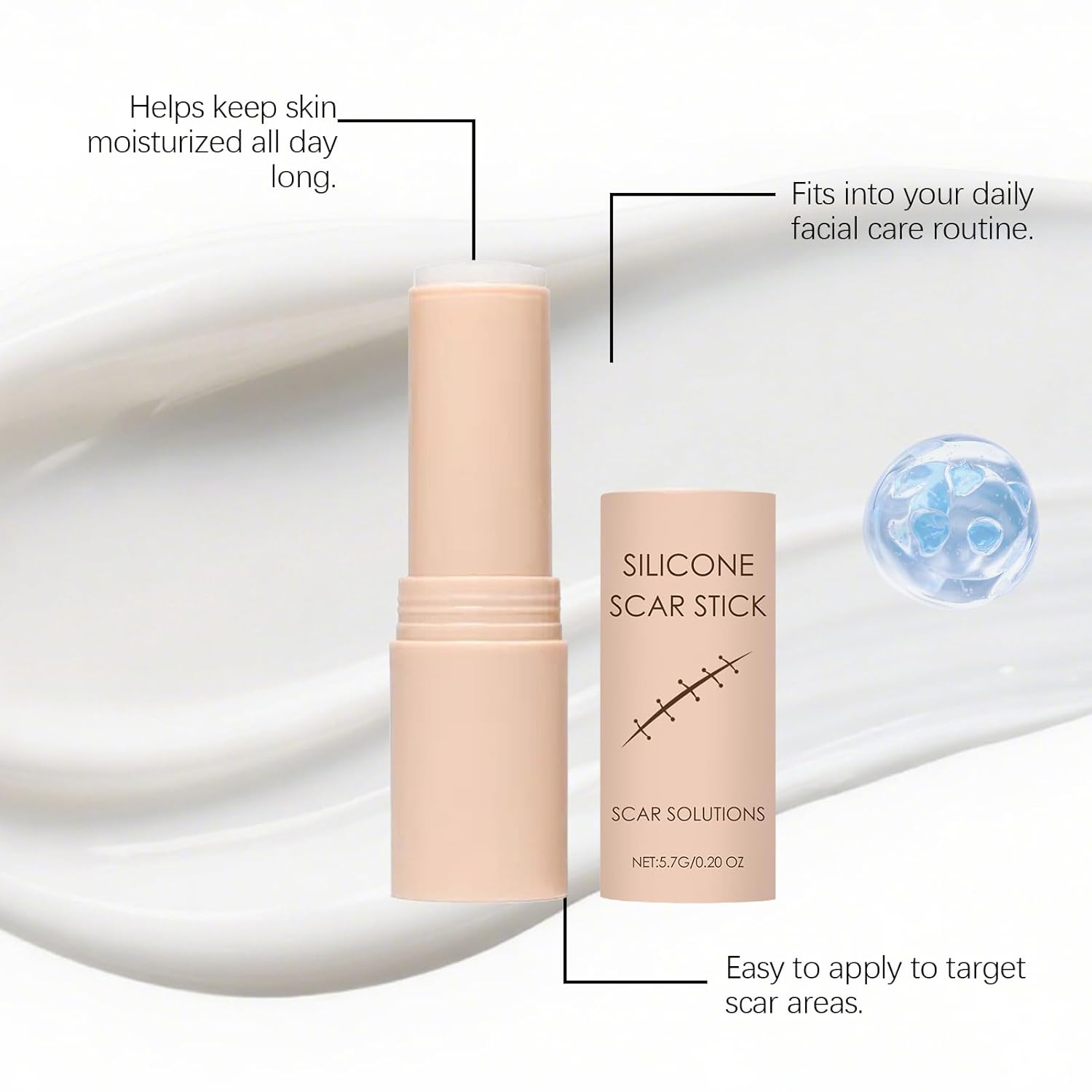 The 2025 Silicone Scar Stick,Scar Solution Contains A Natural Recovery Formula Of Centella Asiatica Extract And Vitamin E Suitable For All Skin Types (2PC) - Image 4
