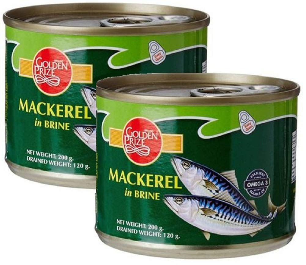 Golden Prize Mackerel in Brine, 200g (Pack of 2)