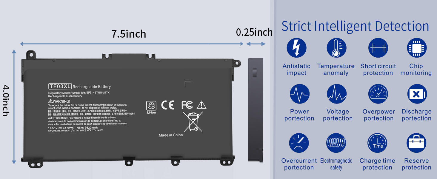920070-855 TF03XL Laptop Battery for HP Pavilion 15-CC 15-CD 14-BF