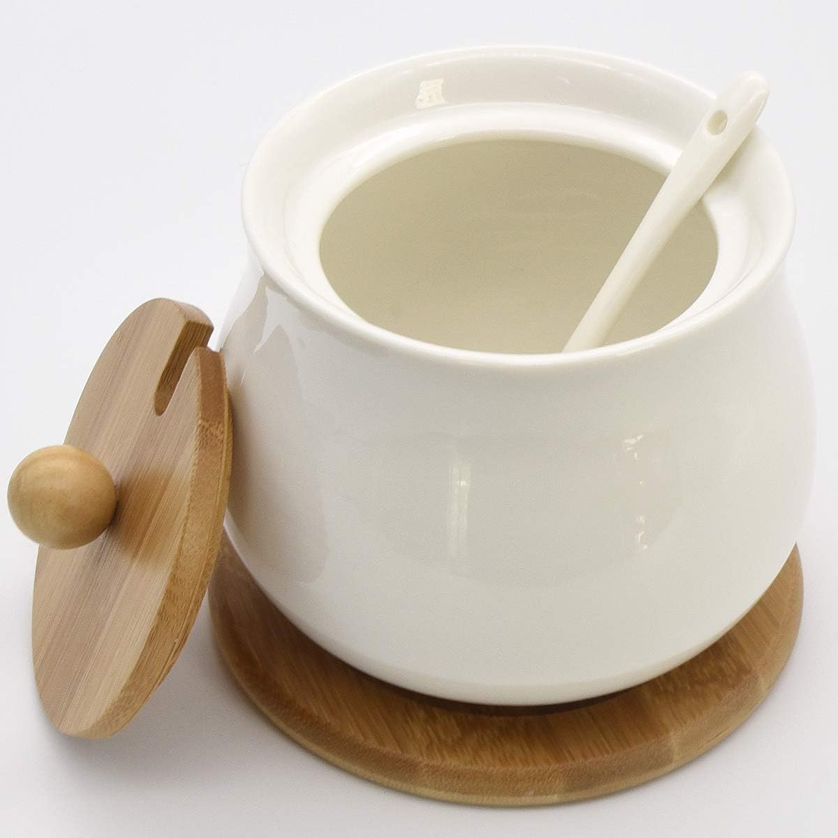 Promo 40% OFF Vencer Ceramic Sugar Bowl with Serving Spoon and Bamboo Lid, Bamboo Base, 17.6 oz, Drum Shape, Sugar Canister, Sugar Dispenser,Mother's Day Gift Flash Sale Buy 1 get 1 Vencer Ceramic Sugar Bowl with Serving Spoon and Bamboo Lid, Bamboo Base, 17.6 oz, Drum Shape, Sugar Canister, Sugar Dispenser,Mother's Day Gift