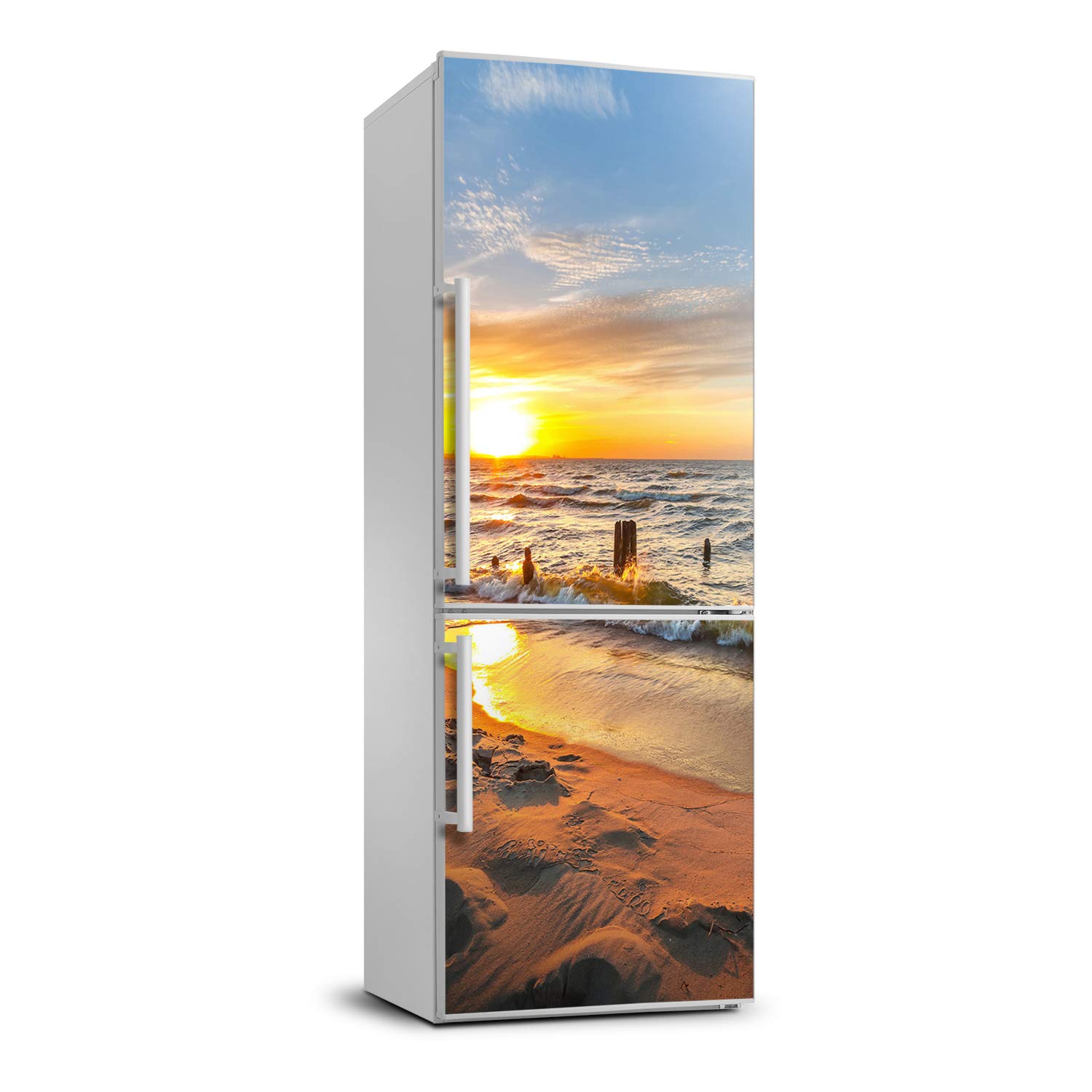 Autocollant frigo 70x190cm pour masquer les rayures du réfrigérateur