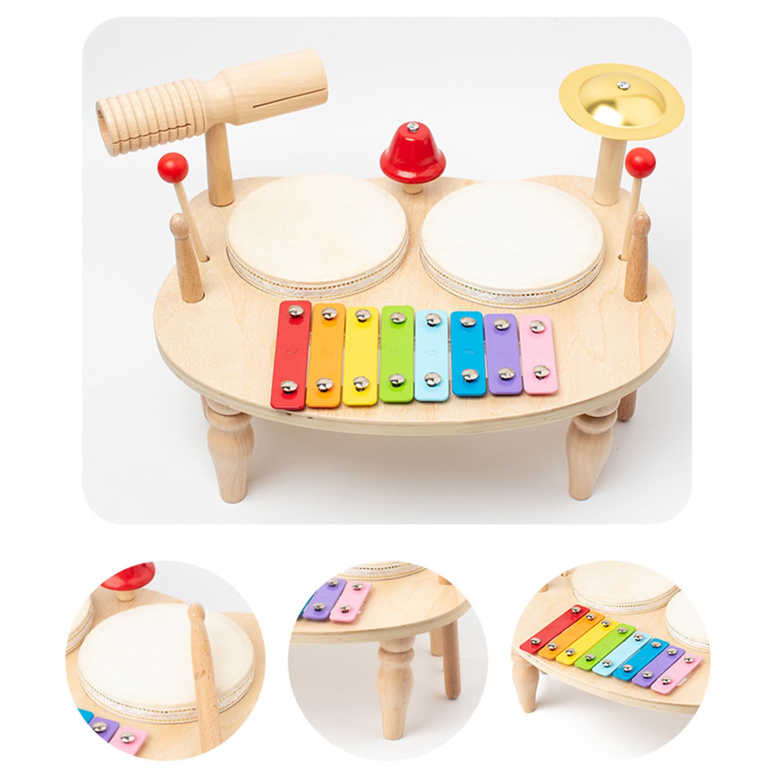 Set Di Batteria Giocattolo Strumento Musicale A Percussione Multifunzionale | Tamburi per Bambini Per Ragazzi E Ragazze, Per Compleanno E Natale, Per Pratica E , E Come Tavolo