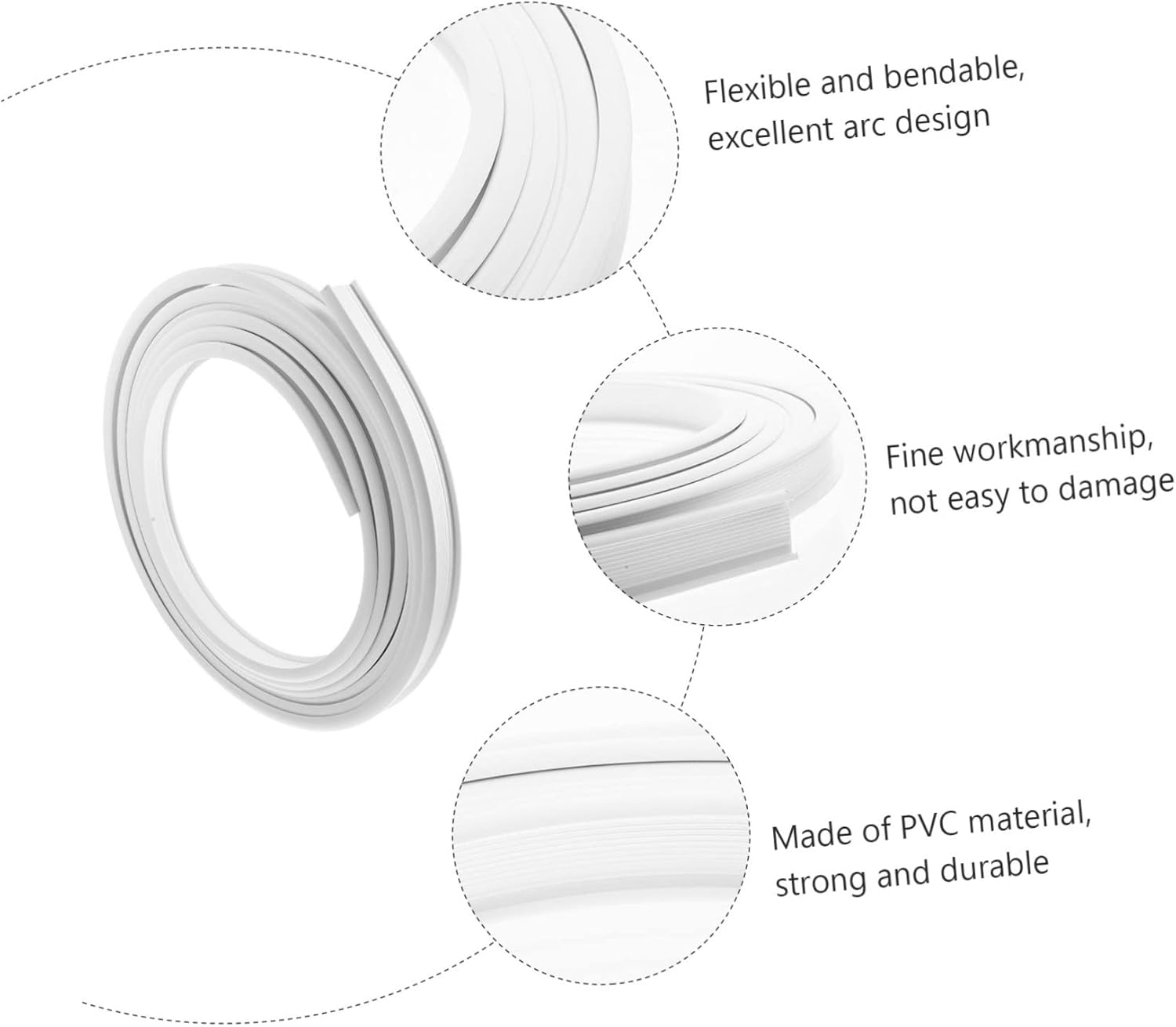 Ciieeo Flexible Ceiling Curtain Track Adjustable and Bendable Curtain Rail for Bay Windows Easy to Install 1 Set