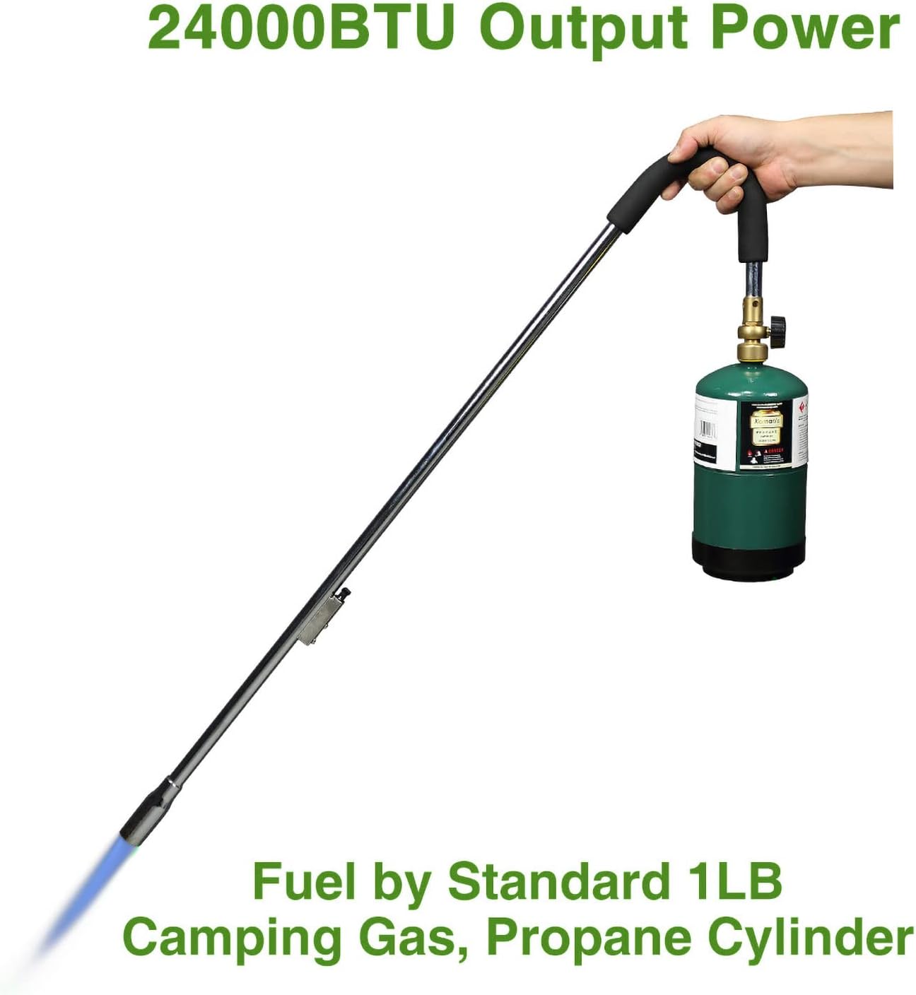 Buy KOMAN Weed torch Propane Burner,35 long arm,Fuel by 1LB Propane Gas