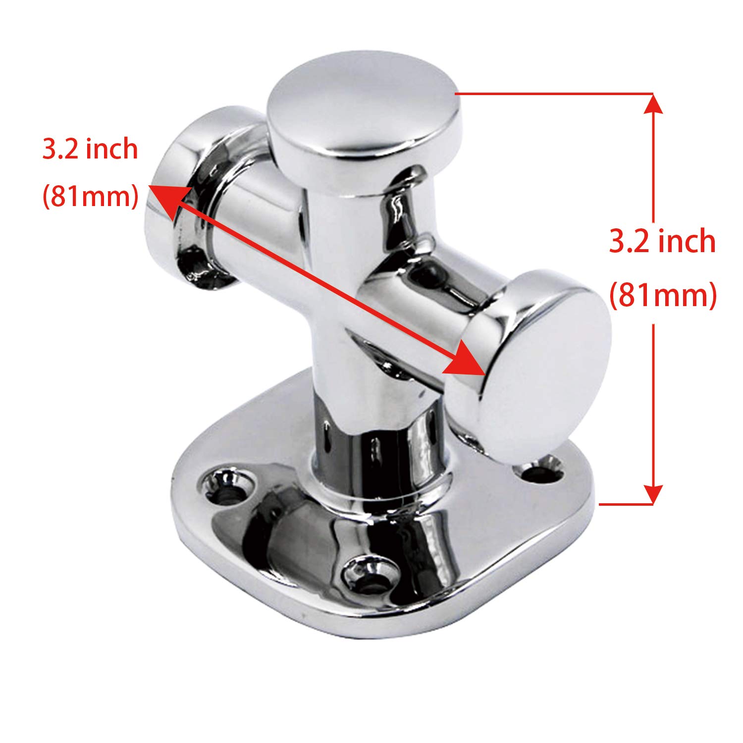 Cross Bollard For Yacht SHENGHUISS Stainless Steel 316 Dock Bollard - 63x63x81mm Single Cross Mooring Cleat 316 Stainless Bollard