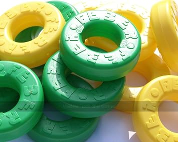 Set of 42 Spare disks for Mega 4 in a Line 21 Green, 21 Yellow