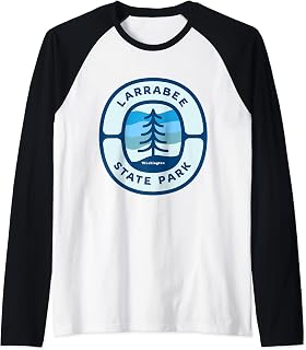 Larrabee State Park Washington WA Vacation Souvenir Raglan Baseball Tee