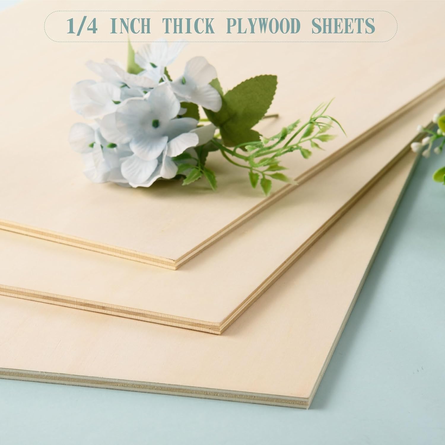 6 Pack 12 x 20 x 1/4 Inch-6mm Thick Basswood Sheets for Crafts Unfinished Plywood Sheets Boards Square Crafts Wood Sheets for DIY Laser Projects, Wood Burning, Engraving, Staining, Architectural Mode