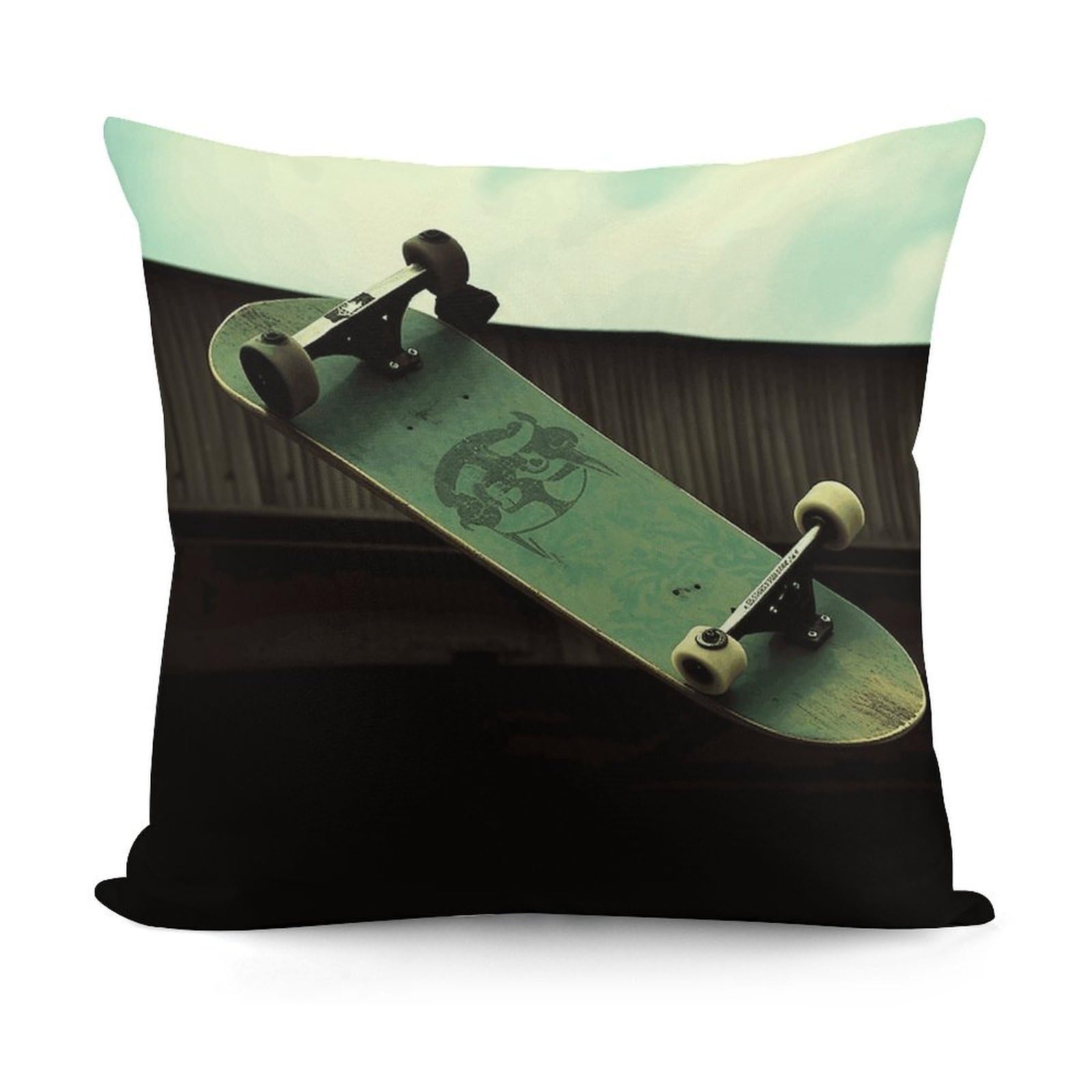 Adfgyerh Style Skateboard Decorative Pillow Covers, Throw Pillow Covers Soft For All Seasons, Pillowcases For Couch Living Room Sofa Bedroom 18X18 Inch