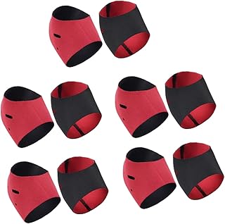 Beavorty 5 Pares Capa De Calcanhar Protetor De Calcanhar De Silicone Almofadas De Calcanhar Preto Fascite Plantar Capa De Calcanhar Cinta De Calcanhar Para Exercício Almofada Protetora De