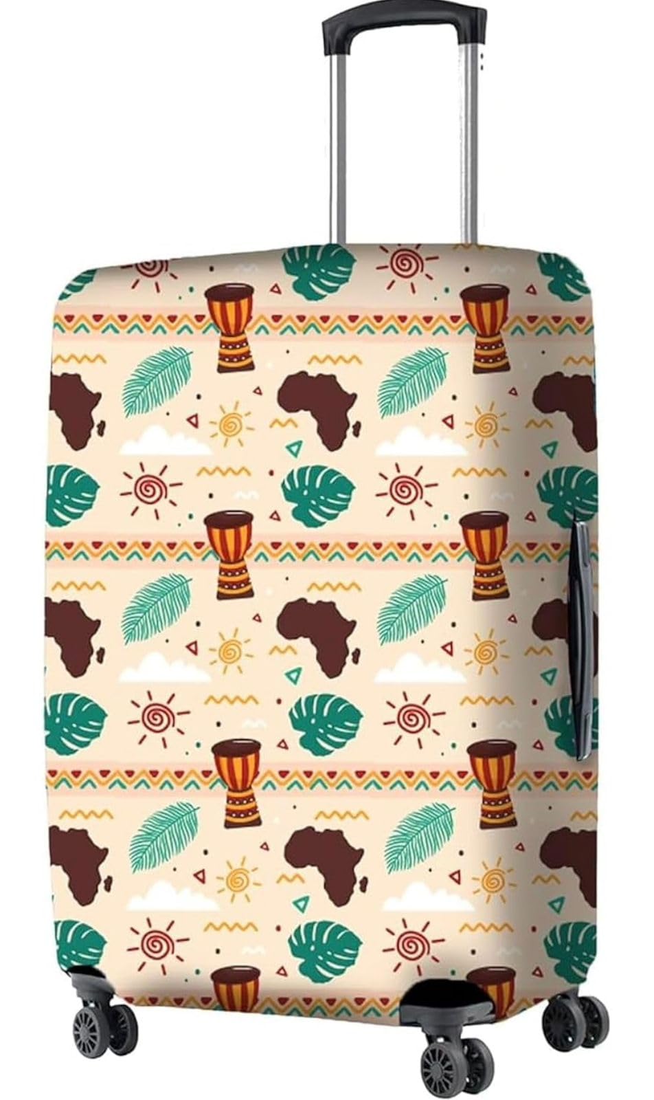 Colorful Printed Luggage Cover – Durable, Stretch-Fit & Scratchproof Travel Protector (New Melody-L)-image-0