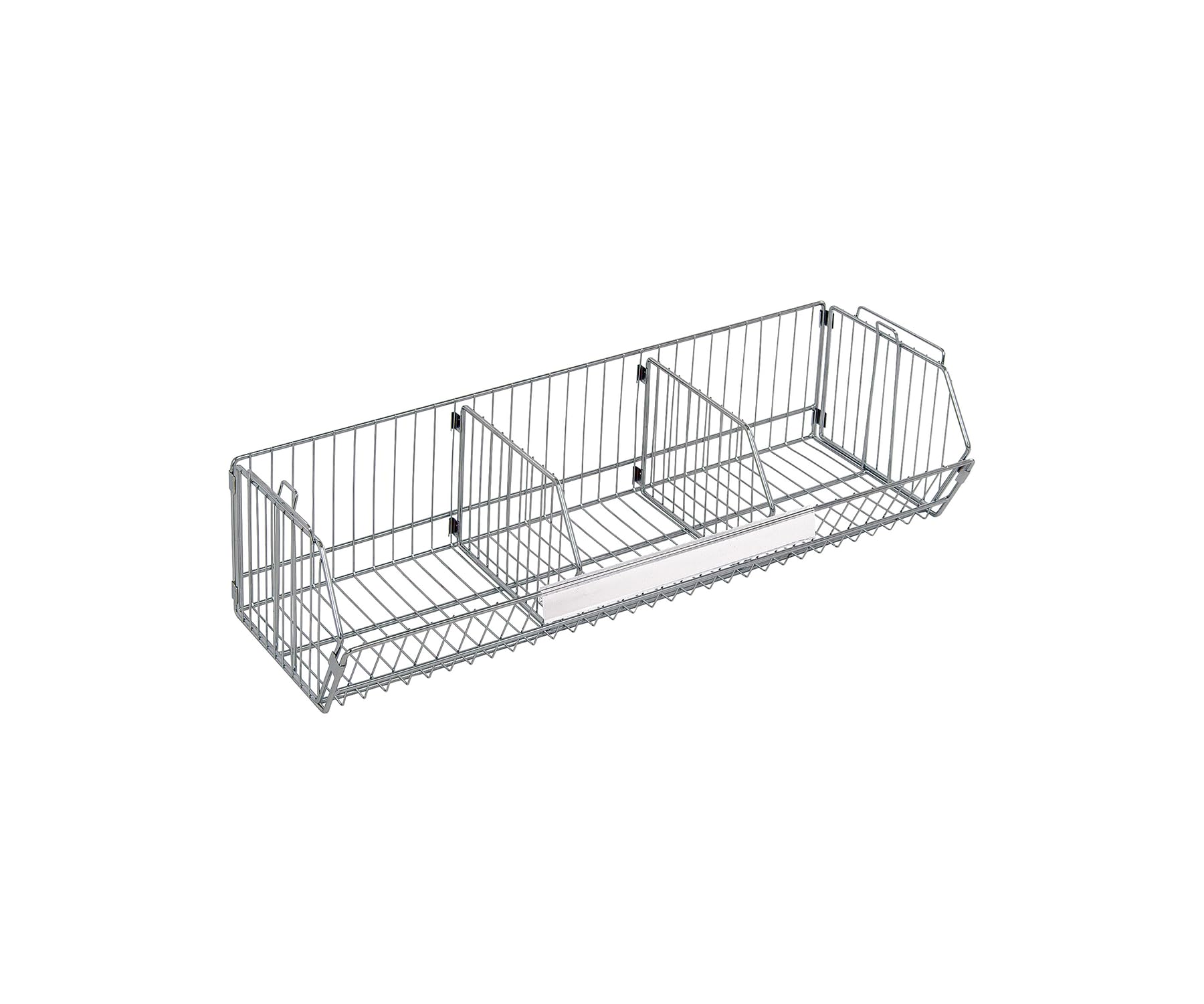 Canasta modular apilable Quantum Storage Systems 1436BC de acero cromado 2
