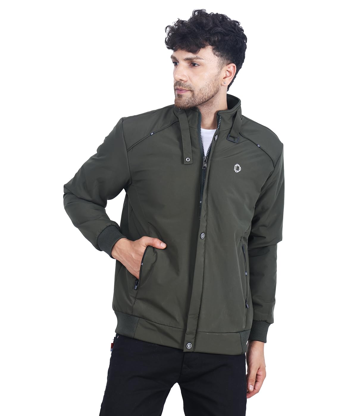 Veste bomber décontractée homme Dollar avec fermeture éclair robuste - 7