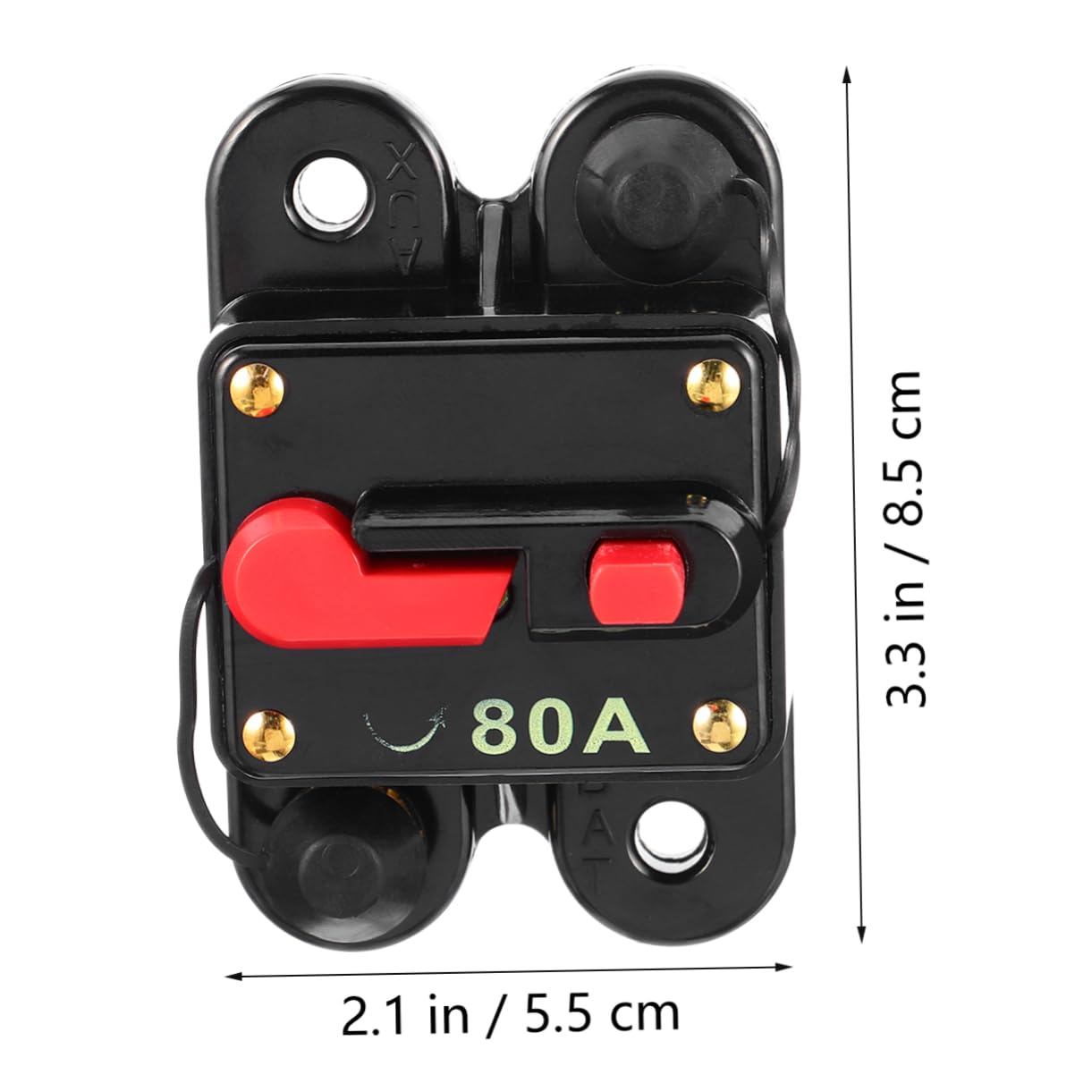 PartyKindom 3 Pièces Porte-fusible Fusible Du Disjoncteur Voiture Disjoncteur Automatique Manuel e Anl Mini-es Réinitialiser Le Alliage Black