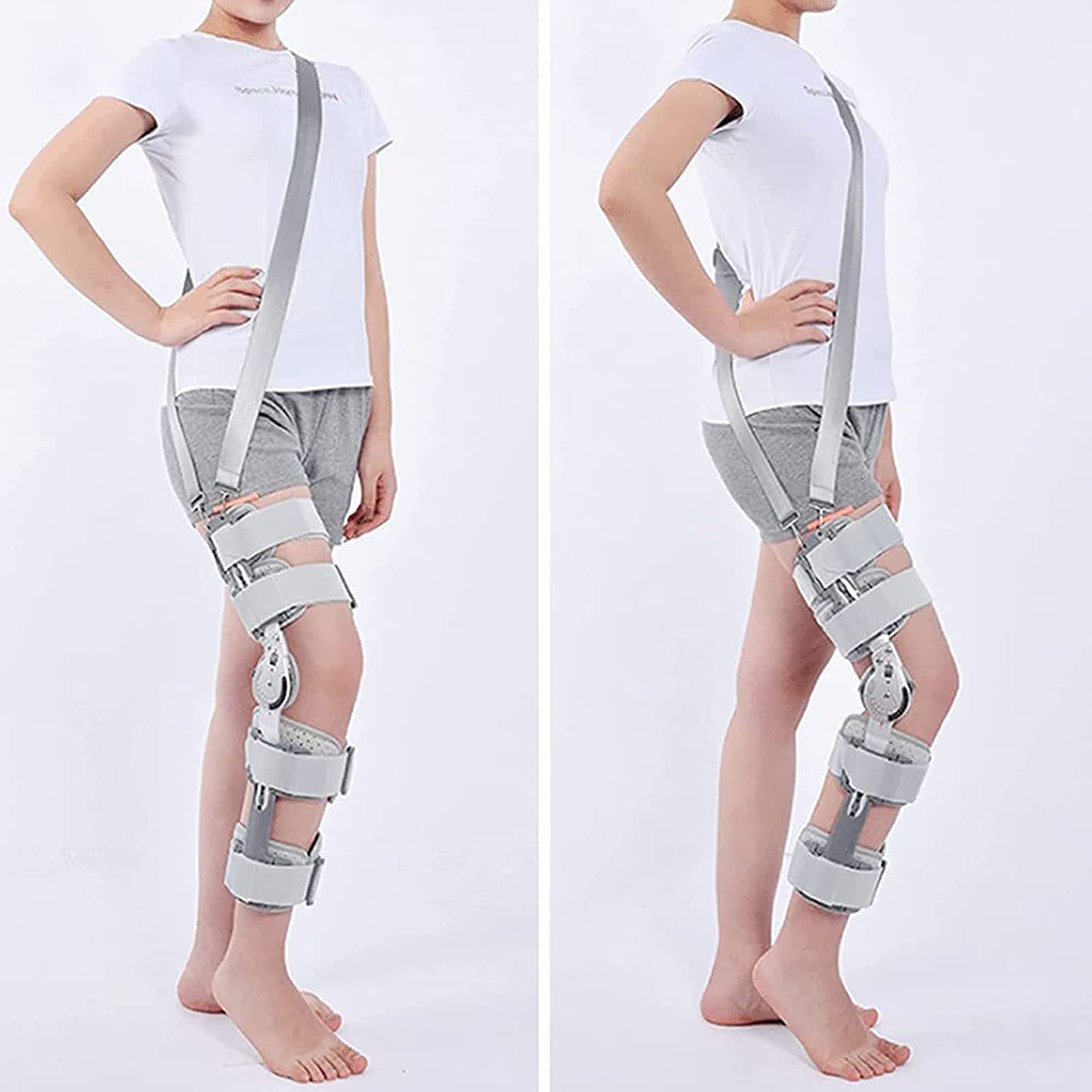 Gelenkknieorthese Mit Schultergurt, Verstellbare Knieorthese, Beinorthesen-Wiederherstellungsunterstützung, Für Arthritis, Linderung Von Gelenkschmerzen, ACL, Wiederherstellung Von Verletzungen