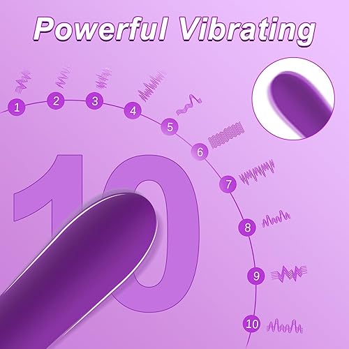Miniatura 3 de TUITIONUA Consoladores de punto G, juguetes sexuales para mujer, vibrador de bala con 10 modos de vibración, consolador de silicona para clítoris,