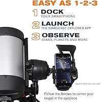 Vista 2 de Celestron StarSense Explorer DX 5-inch App-Enabled Telescope – 130mm Schmidt-Cassegrain with Smartphone Dock & StarSense App – iPhone & Android