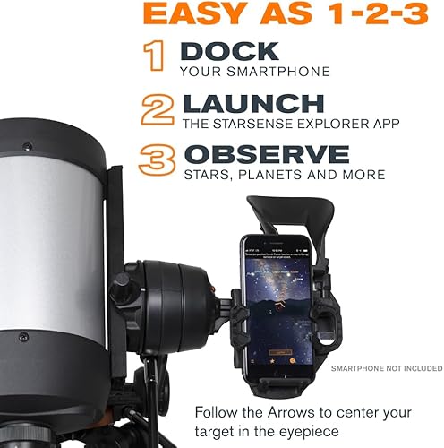 Miniatura 2 de Celestron StarSense Explorer DX 5-inch App-Enabled Telescope – 130mm Schmidt-Cassegrain with Smartphone Dock & StarSense App – iPhone & Android