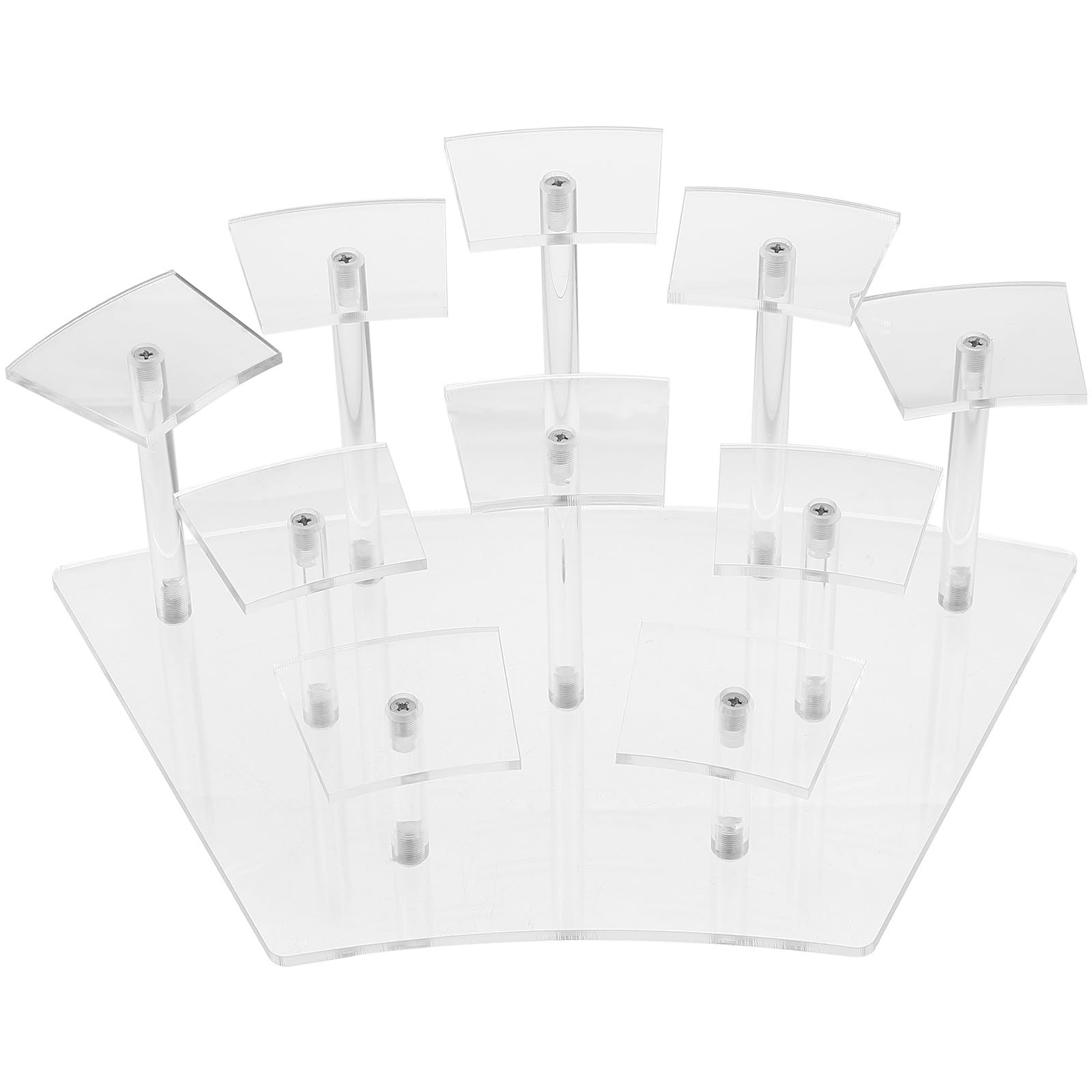 VICASKY Mehrschichtiges Acryl Display Rack Transparent Puppen Schaufenster Stand 10 Fach Aufbewahrungsständer für Wohnzimmer und Schreibtisch