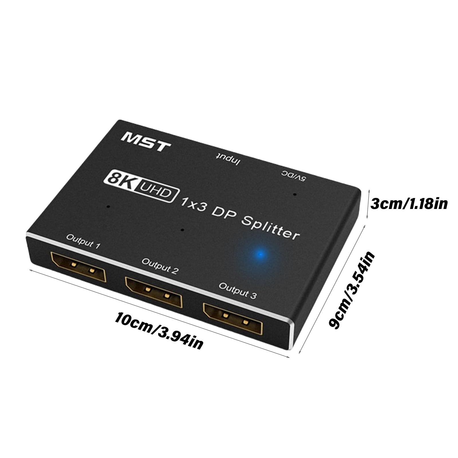 Puerto de visualización 8K HDTV Splitter Switcher DisplayPort Salida direccional 1 en 3 salidas Puerto de visualización múltiple para host de PC
