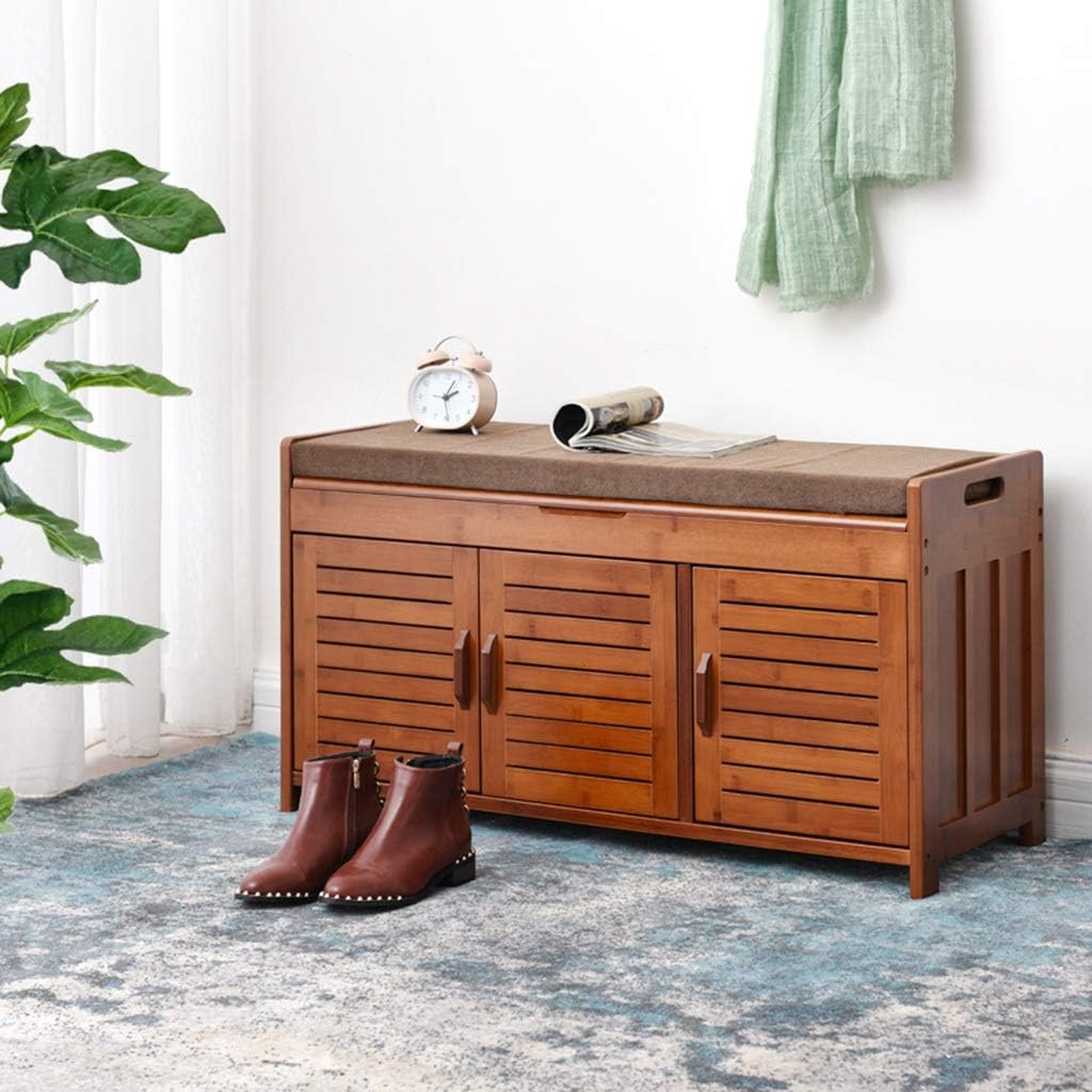 JOYGOOD Storage Benches Shoe Rack Bench Seat Boot Bench Chinese Style Vintage Entrance Shoe Rack Corridor Large Capacity Multifunctional Storage Box Shoe Cabinet with Door Shoe Changing Sofa