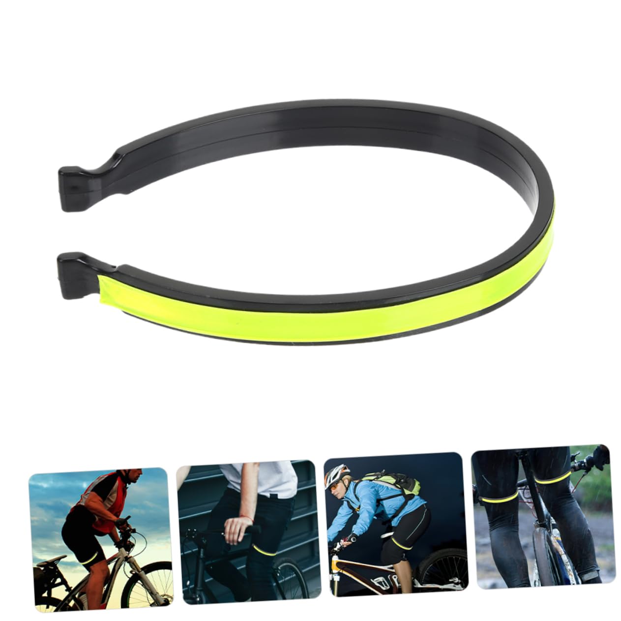Toddmomy 4Pcs Reflective Cycling Trouser Clips for Enhanced Visibility Professional Cycling Trousers Band Safety Gear for Night Riding Exercise