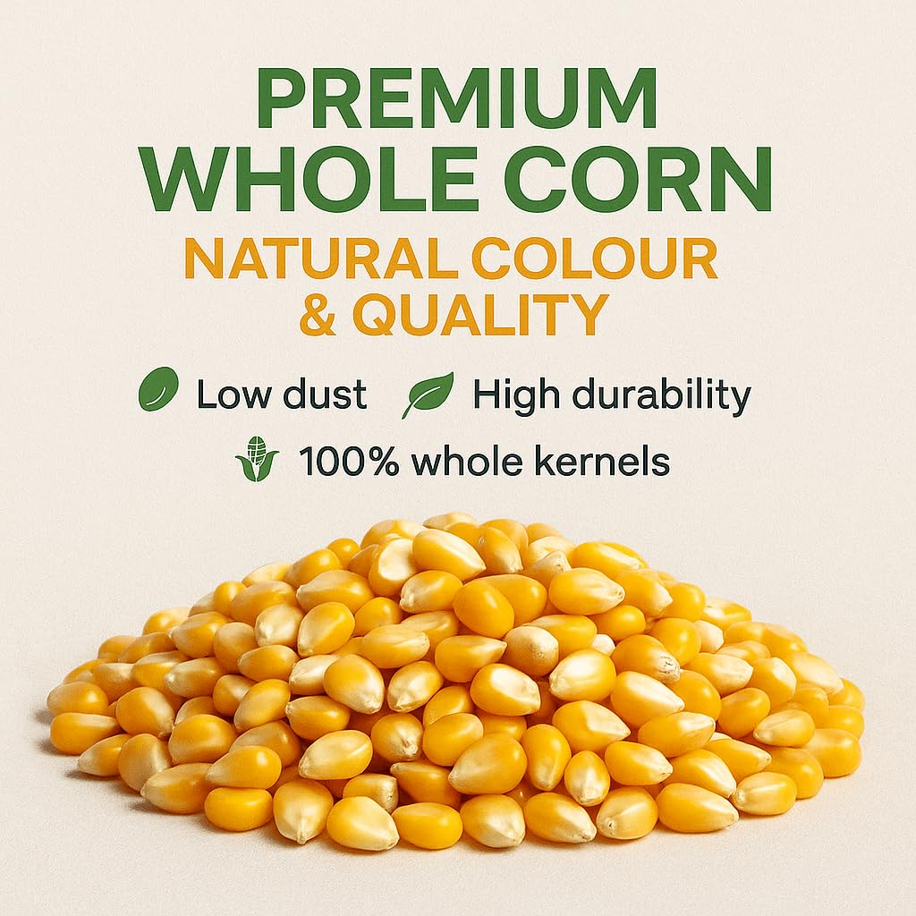 Maïs jaune 30 kg – Grains de maïs entiers de qualité alimentaire pour poules, canards, chevaux et pigeons