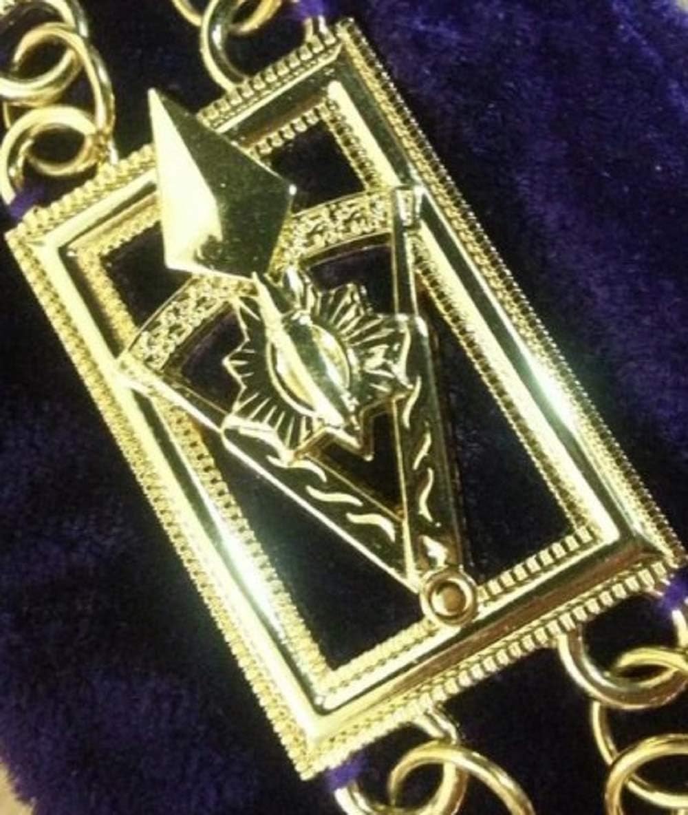 Cryptic Mason - Royal & Select Chain Collar - Gold/Silver On Blue + Free Case