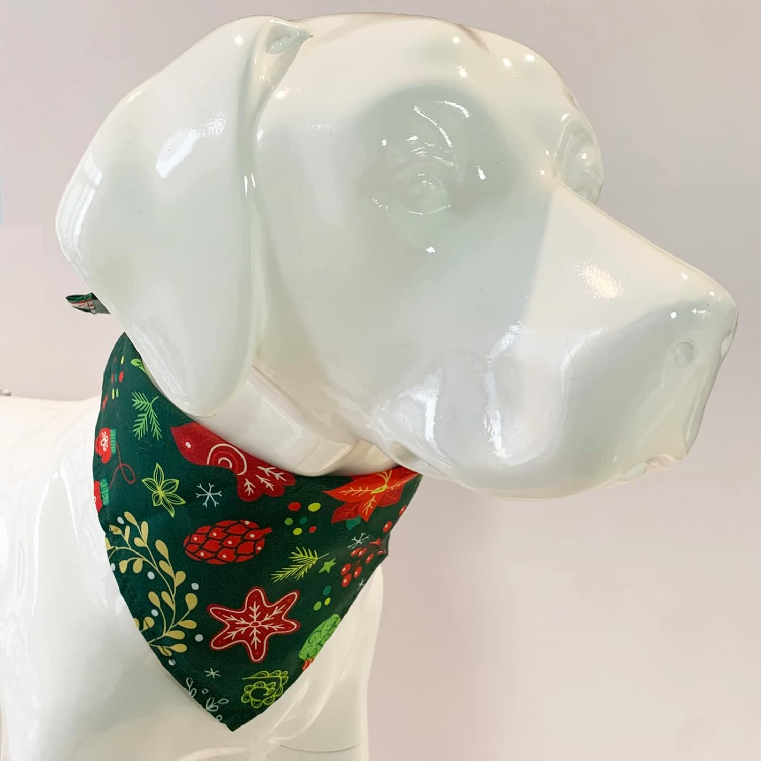 BT Bear Pet Collar, 3PCS Xmas Christmas Dog Bandana Collar Soft Cotton Triangle Bibs Scarfs for Puppy Dogs Cats (Red hoho+Green) - Image 4