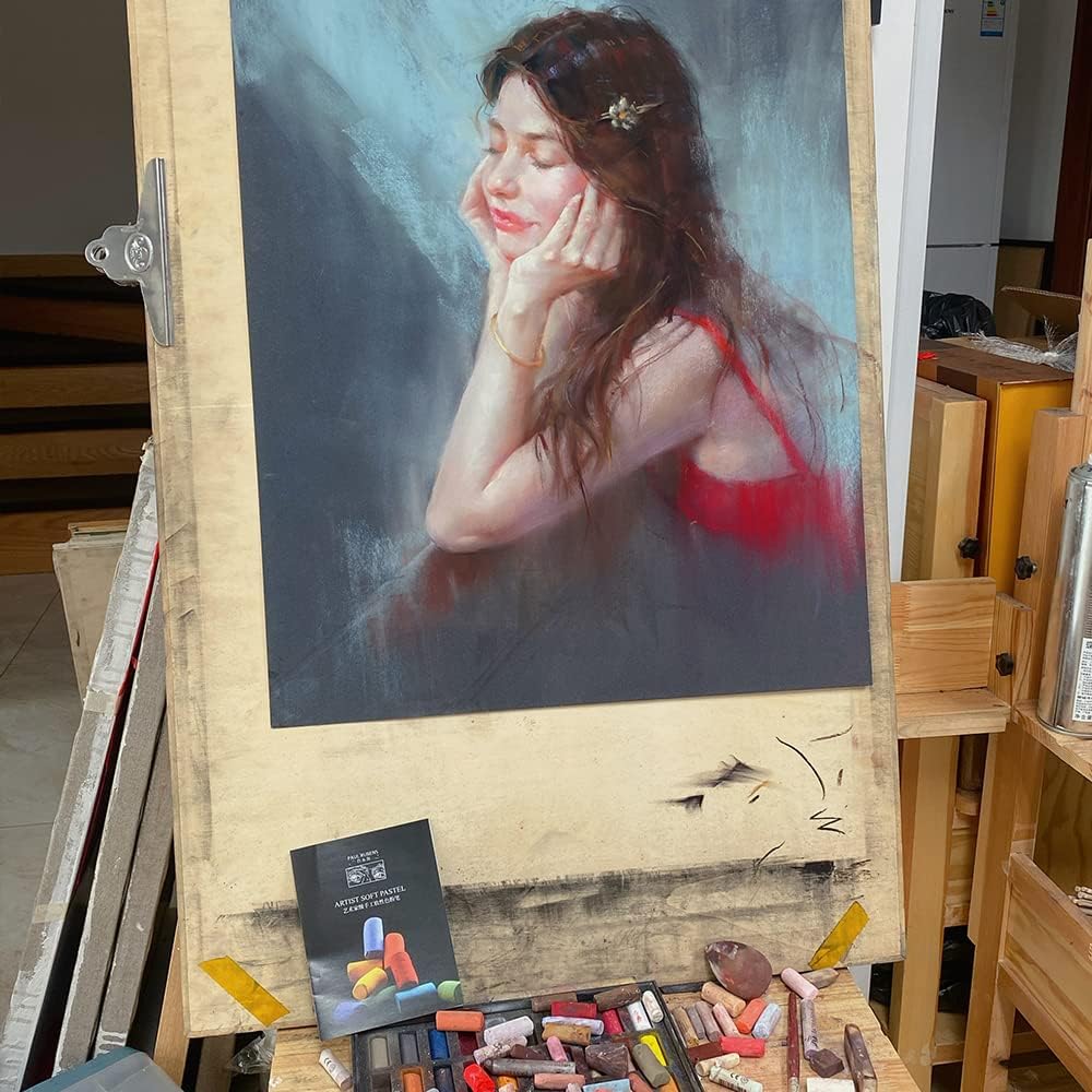 Paul Rubens Professional Soft Pastels, 40 Portrait Colors Chalk Pastels Vibrant Smooth and High Adhesion for Painting, Drawing, Blending, Crafting, Ideal Art Supplies for Artists, Beginners