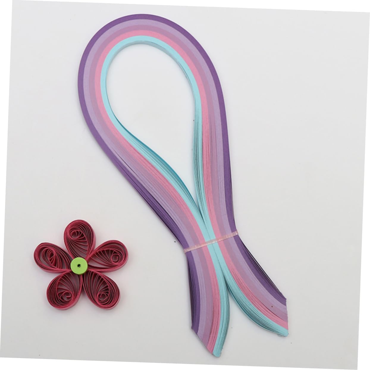 Hohopeti 9Pcs Color Gradient Paper Quilling Strips Set Strips for DIY Projects for Beginners and Lightweight Portable
