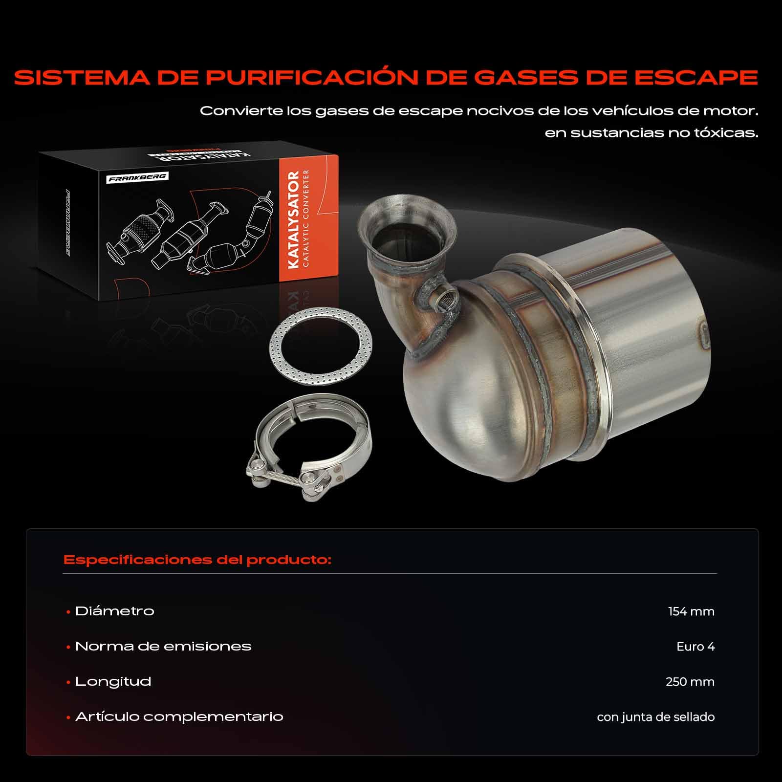 Frankberg Filtro de partículas diésel (DPF) 1731XK | Compatible con: C4 II NC, DS5, 308 II L3 LB LH LP LW, 2008 I CU, C5 III Ruptura RW, Tipi de socio, 207 SW WK, 508 I 8D