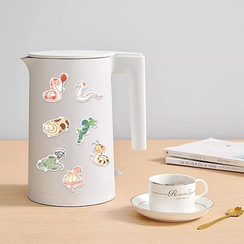 Miniatura 5 de Paquete de 50 calcomanías de serpiente de dibujos animados, lindo vinilo impermeable para laptop, patineta, botella de agua, teléfono, álbum de