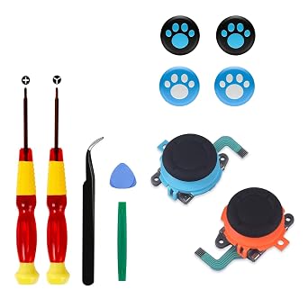 Maiweitong R & L Replacement Joystick Compatible with Nitendo Switch 2 Joycon Controller 2025 Released, Analog Stick Repair Kit Drift Fix Tools Accessories with Thumbstick Caps