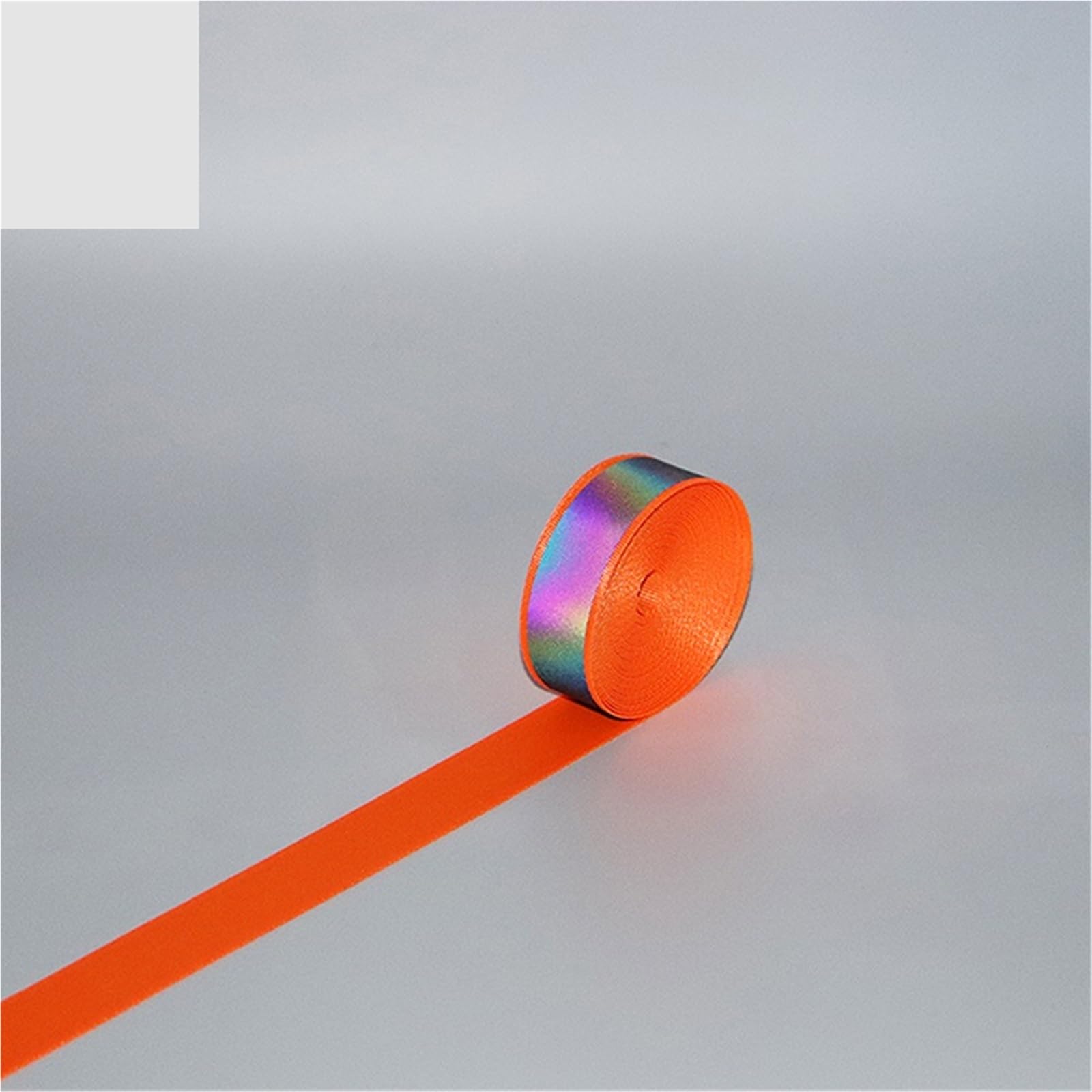 cinta reflectante para ropa, Cinta reflectante arcoíris naranja fluorescente de 2,5 x 2 cm x (5-43) m(2.5x2cmx43.0meters)