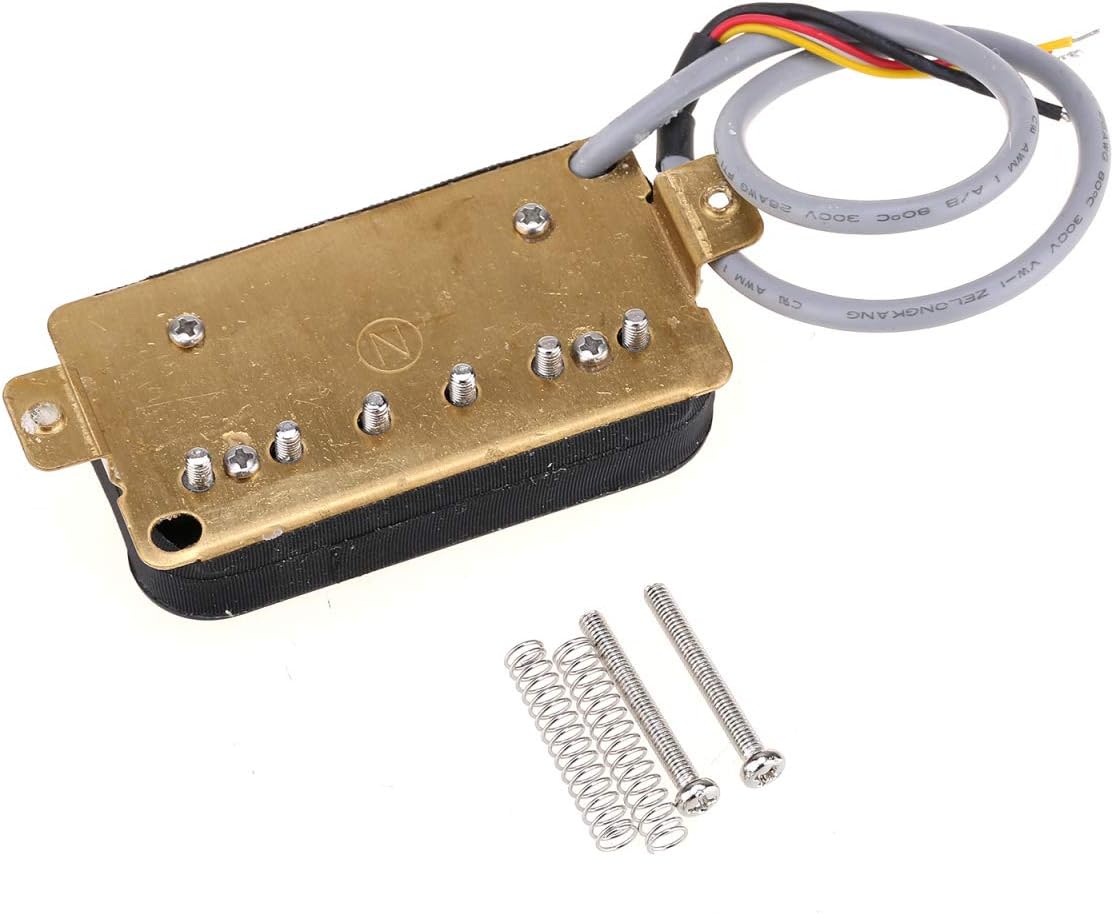 Wilkinson Classic Tone Ceramic Overwound Open Style Humbucker Pickups Set for Electric Guitar, Zebra