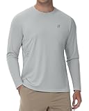 Men's UPF 50+ Sun Protection Shirts Long Sleeve UV Swim Shirt Fishing Hiking Running Rash Guard Quick Dry Lightweight