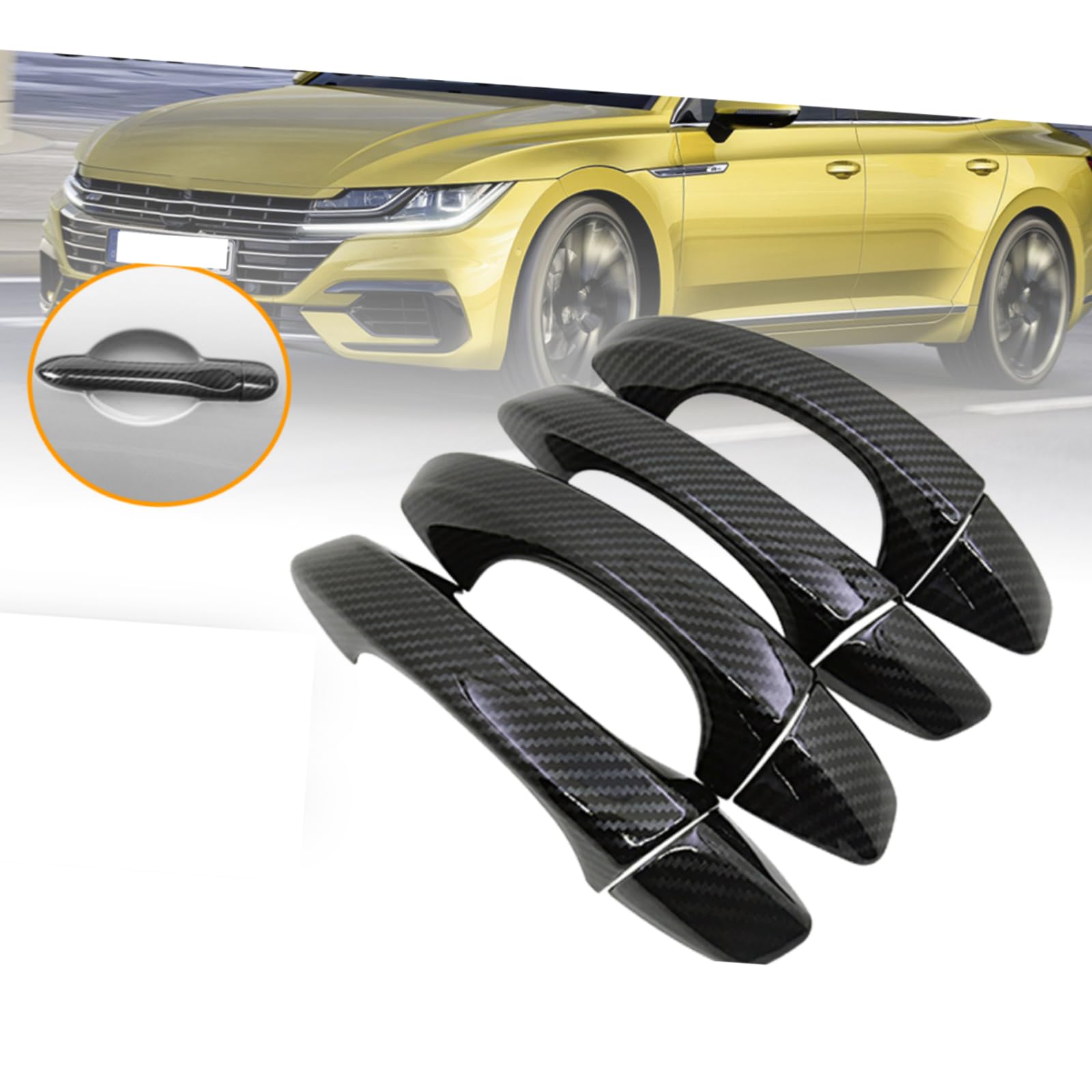 Protection carbone VW Arteon 3H7 élimine les rayures de poignée de porte