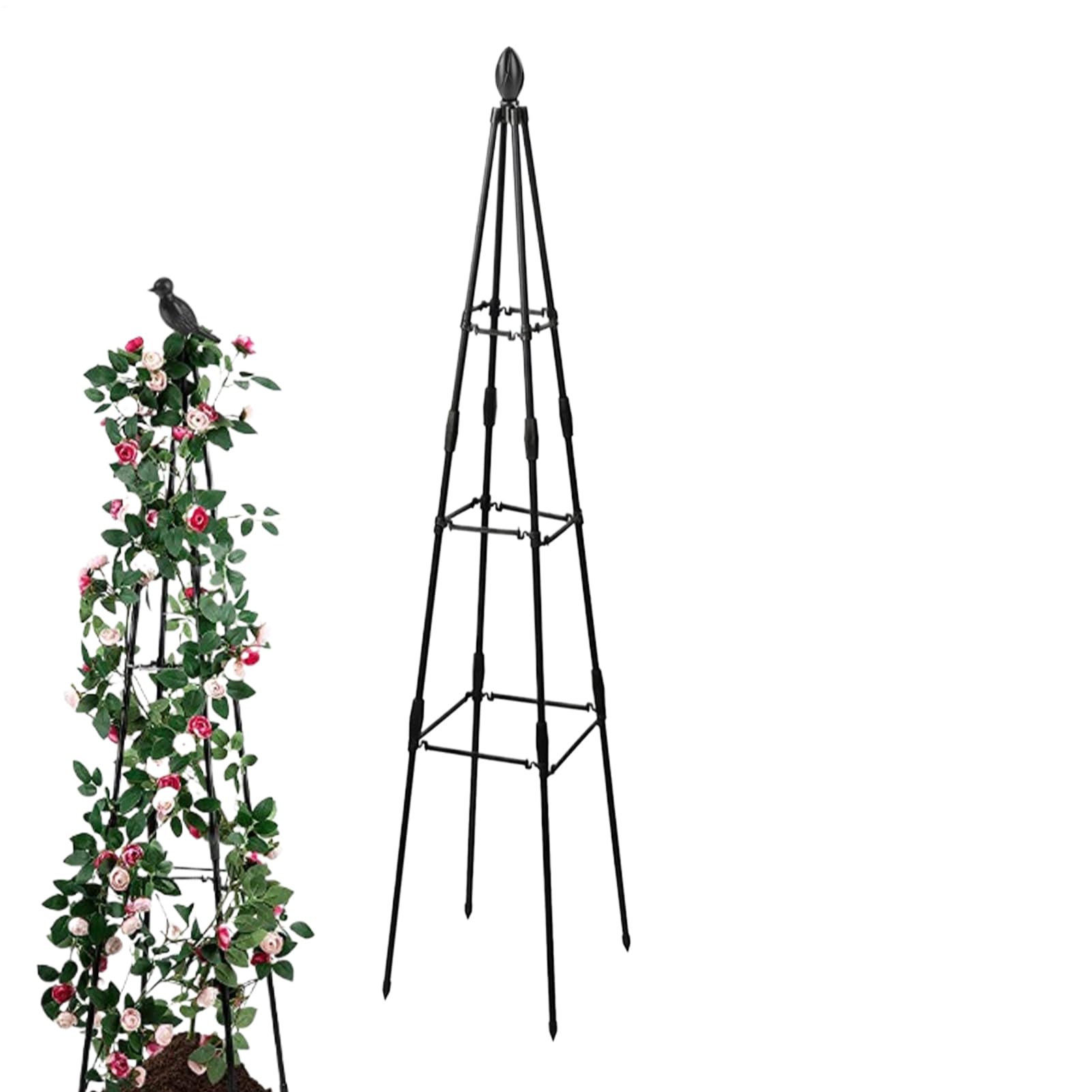 Treillis de jardin pour grimpantes support portable rigide et léger pour extérieur